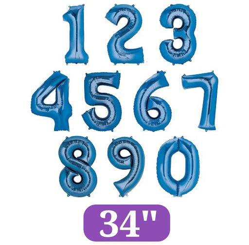 Blue Jumbo Number Balloons 34" | 1 ct - Zurchers