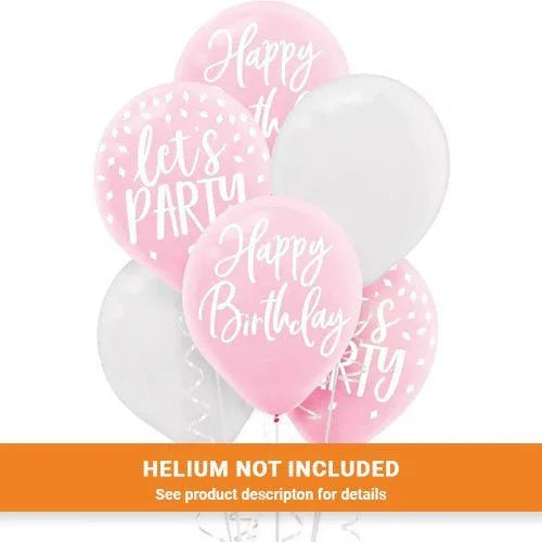 Blush Birthday Latex Balloons 12in | 15ct - Zurchers