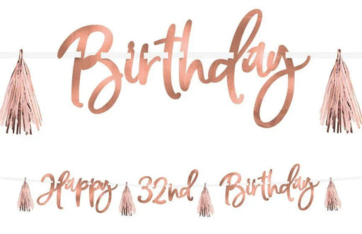 Blush Birthday Metallic Tassel Banner Kit | 1ct - Zurchers