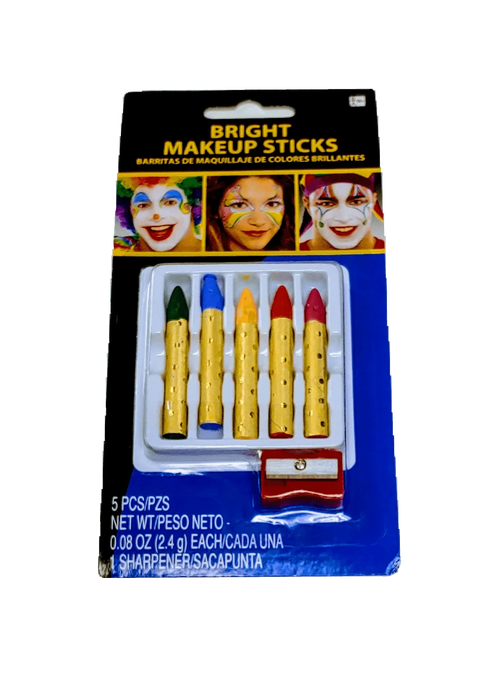 Bright Makeup Sticks W/Sharpener | 6pcs - Zurchers