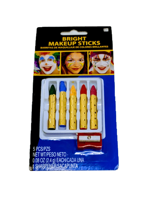 Bright Makeup Sticks W/Sharpener | 6pcs - Zurchers