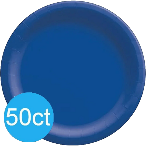 Bright Royal Blue 10" Paper Plates | 50ct - Zurchers