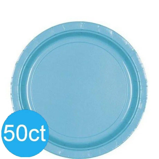 Caribbean Blue Lunch Paper Plates 8.5" | 50ct - Zurchers