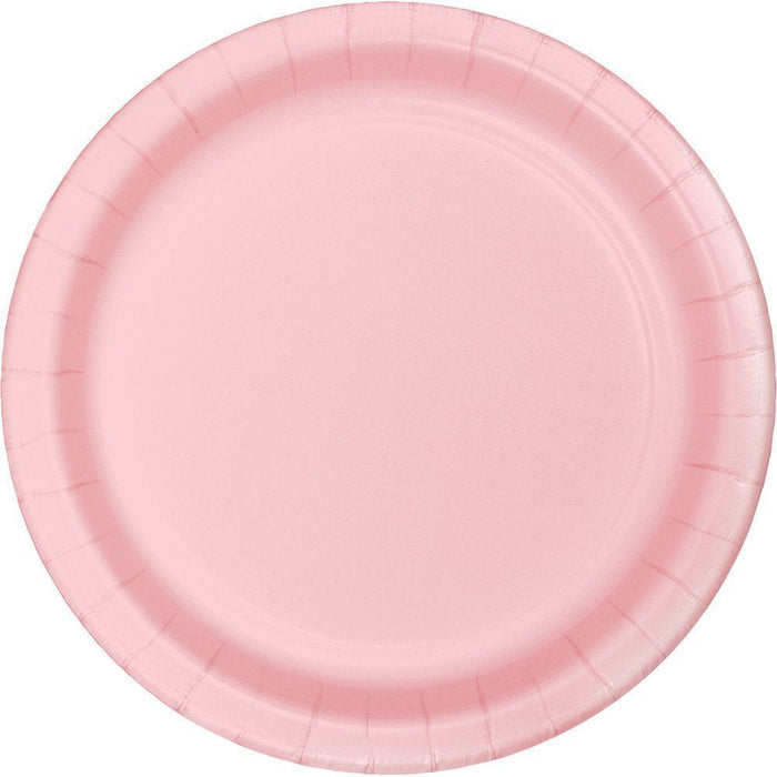 Classic Pink Paper Dessert Plates, 7'' | 20 ct - Zurchers