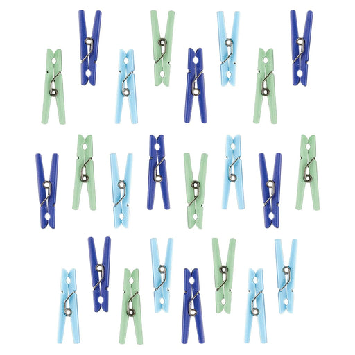 Clothespins Party Favors Blue 1 3/8" x 3/8" | 24ct - Zurchers