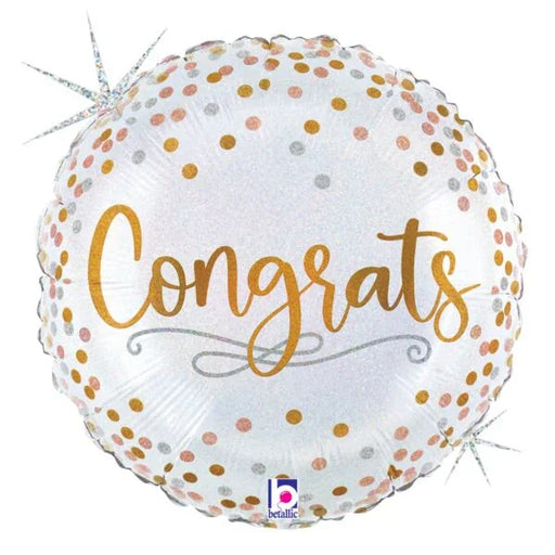 Congrats Confetti Glitter Mylar Balloon 18" | 1ct - Zurchers