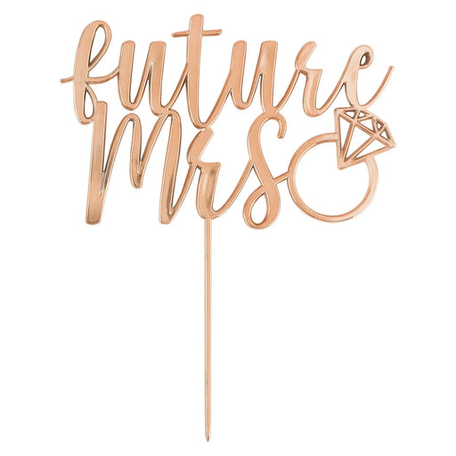 Rose Gold Future Mrs. Cake Topper | 1ct - Zurchers