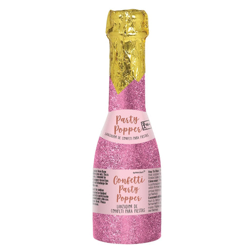 Glitter Pink Champagne Confetti Party Popper | 1ct - Zurchers
