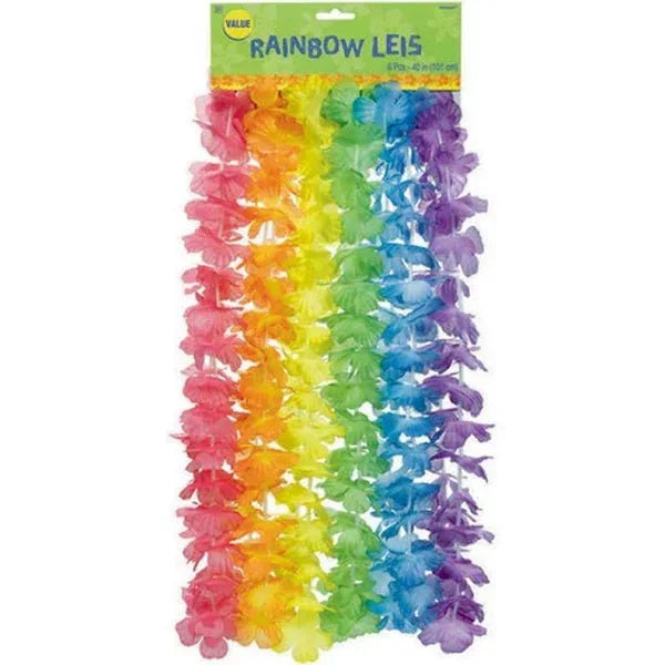 Rainbow Flower Leis 40" | 6ct - Zurchers