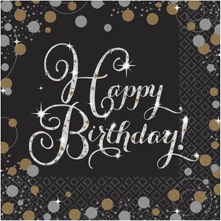 Sparkling Celebration Happy Birthday Luncheon Napkins 16pk | 1ct - Zurchers