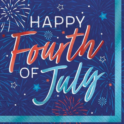 Patriotic Fourth of July Beverage Napkins 16pk | 1ct - Zurchers