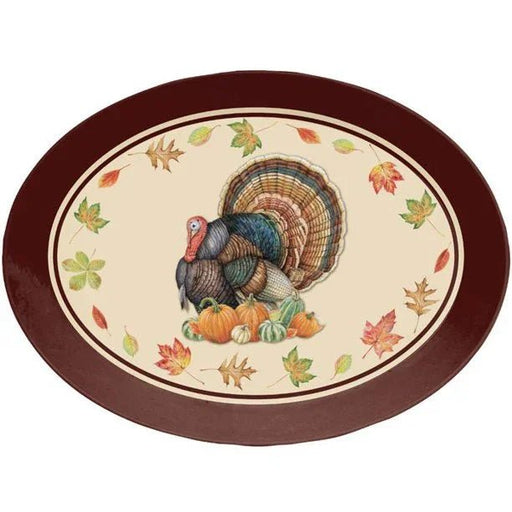 Fall Turkey Plastic Serving Tray | 1 ct - Zurchers