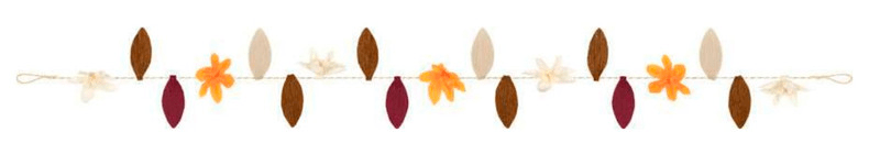 Crepe Paper Autumn Leaf Garland | 1ct - Zurchers