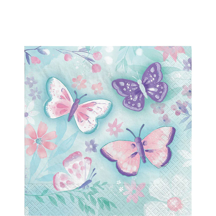 Flutter Butterfly Lunch Napkins | 16ct - Zurchers