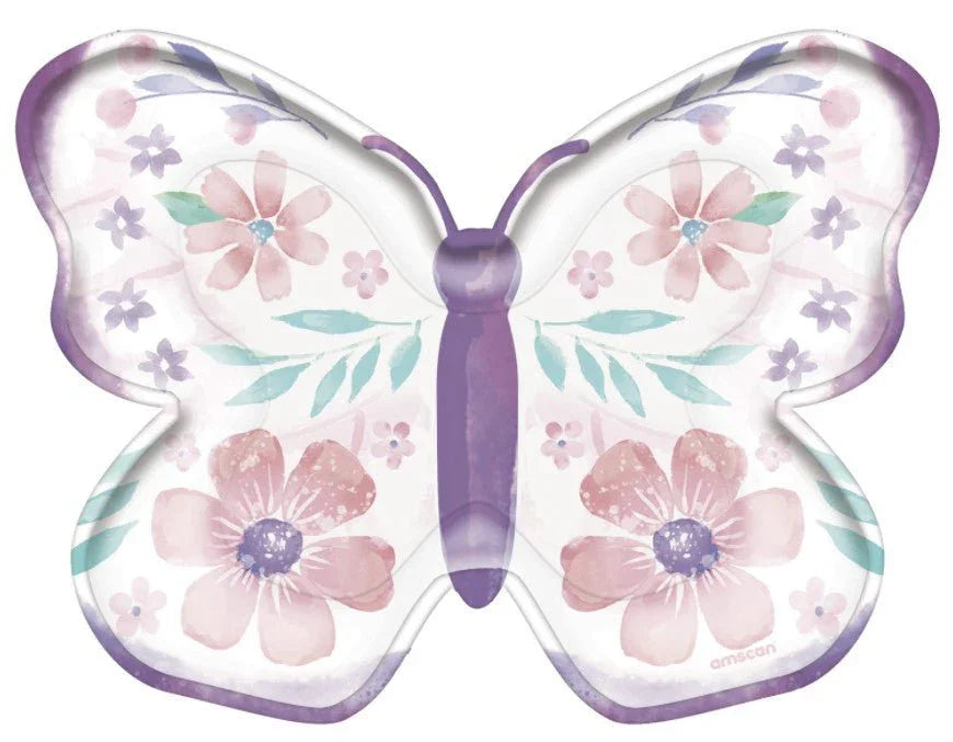 Flutter Butterfly Shaped Small Paper Plates | 8ct - Zurchers