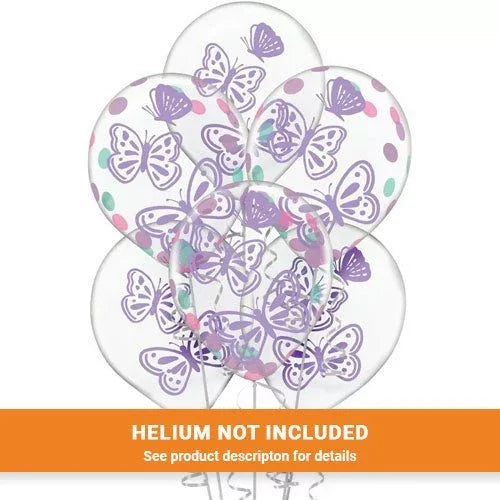 12" Flutter Confetti Balloon Pack | 6 ct - Zurchers