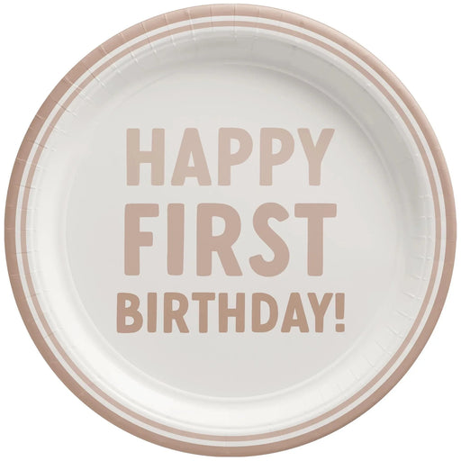 Gender Neutral First Birthday Plates 9" | 8 ct - Zurchers