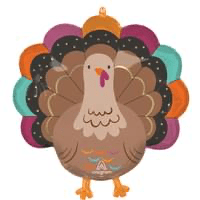 GIVE THANKS TURKEY SUPER SHAPE Balloon | 1ct - Zurchers