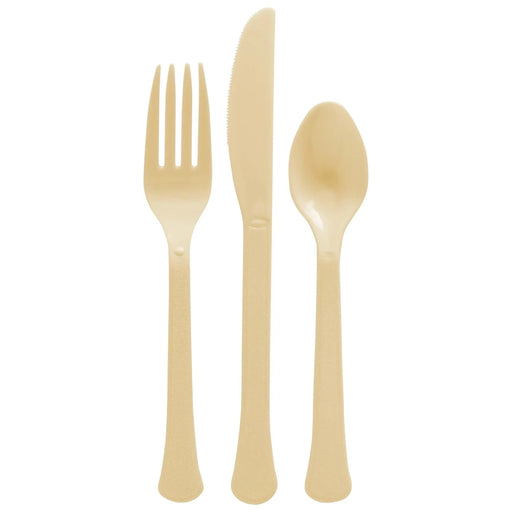 Gold Plastic Assorted Cutlery | 24 pcs - Zurchers