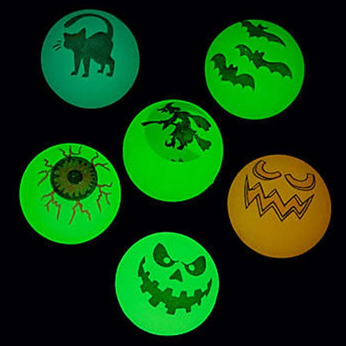 Glow - in - the - Dark Halloween Bouncy Balls | 6ct - Zurchers