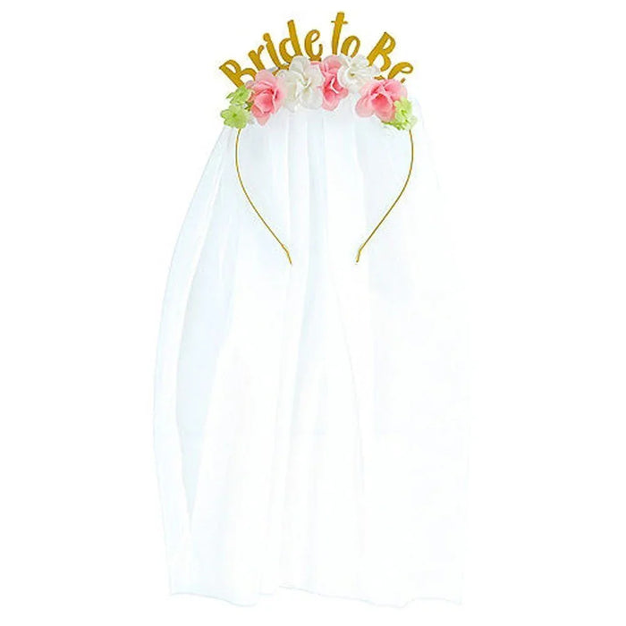 Gold Bride - To - Be Headband with Veil | 1 ct - Zurchers