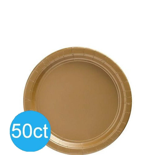 Gold Dessert Paper Plates 6.75" | 50ct - Zurchers