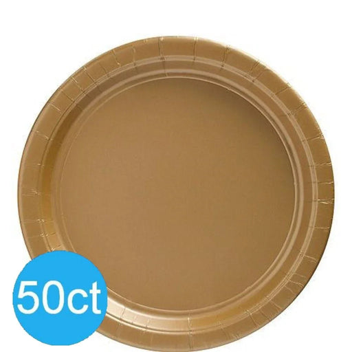 Gold Lunch Paper Plates 8.5" | 50ct - Zurchers