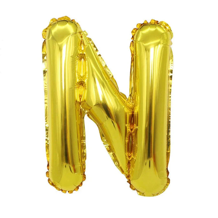 Air Filled Gold Mylar Letter Balloon, 16" | 1 ct - Zurchers