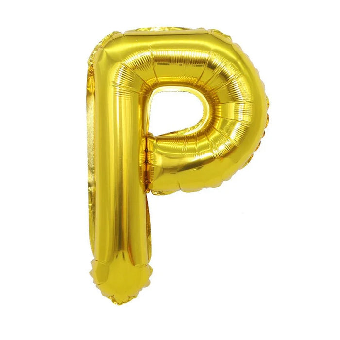Air Filled Gold Mylar Letter Balloon, 16" | 1 ct - Zurchers