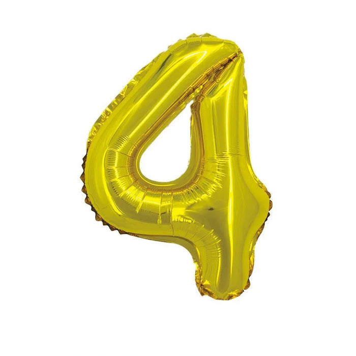 Air Filled Gold Number Balloons 16" | 1 ct - Zurchers