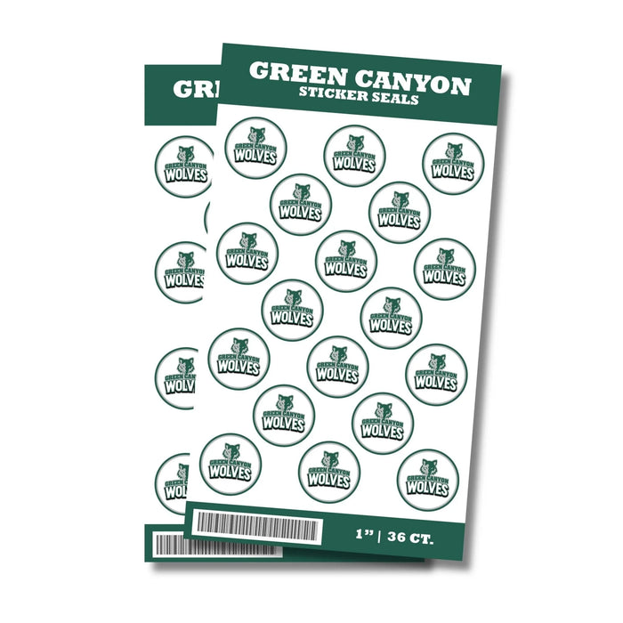 Green Canyon High School Sticker Seal 1" | 36 ct - Zurchers