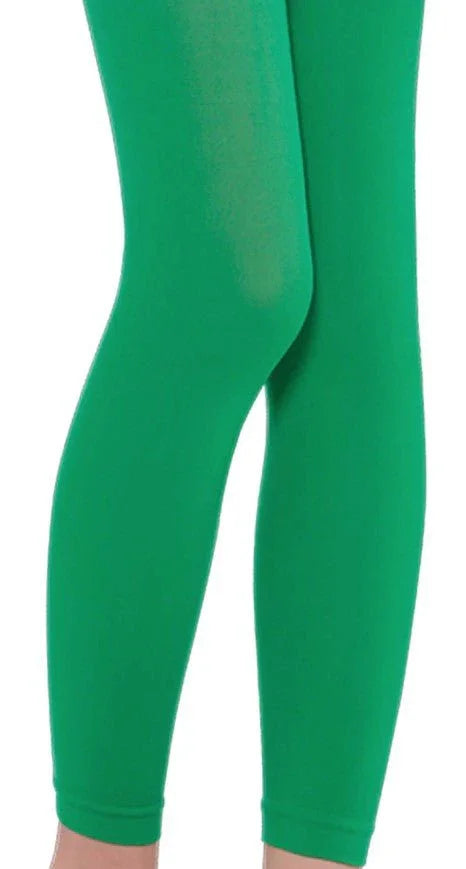 Green Footless Tights | Child - Zurchers