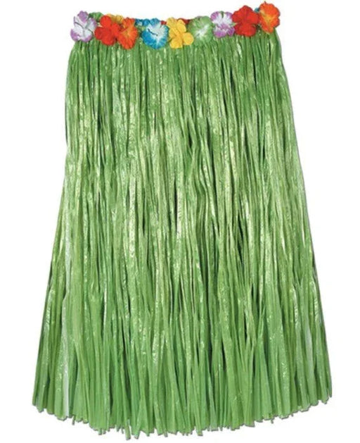 Green w/ Flowers Hula Skirt | Adult - Zurchers