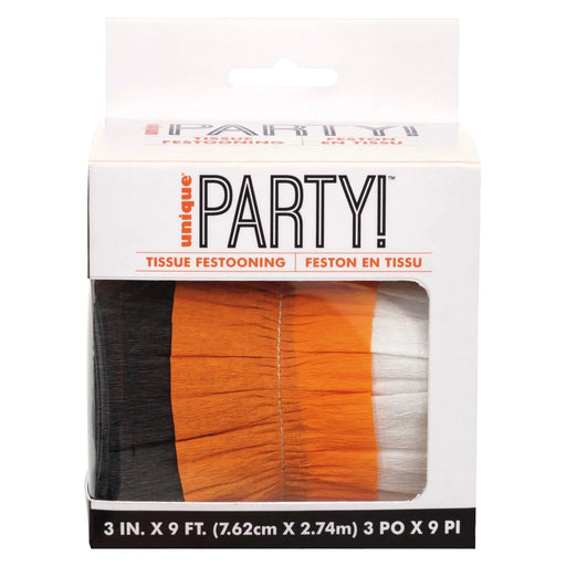 Halloween Bats and Boos Tissue Festooning, 3" x 108" | 1 Count - Zurchers