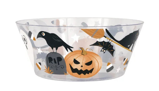 Halloween Bats & Boos Plastic Serving Bowl 10" | 1 ct - Zurchers