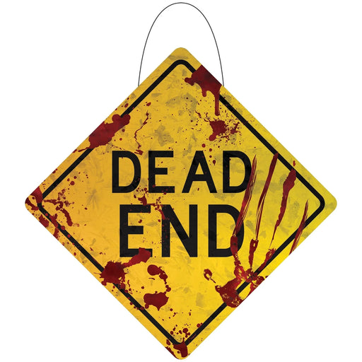 Halloween Dead End Hanging Sign 25"x25" | 1ct - Zurchers