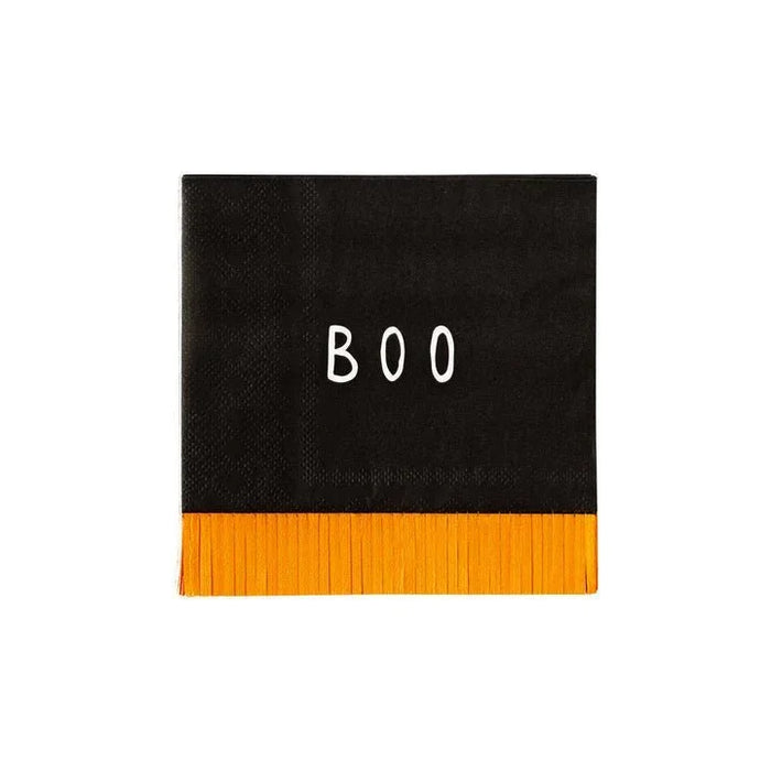 Ghoul Gang Boo Fringe Beverage Napkin | 24 ct - Zurchers