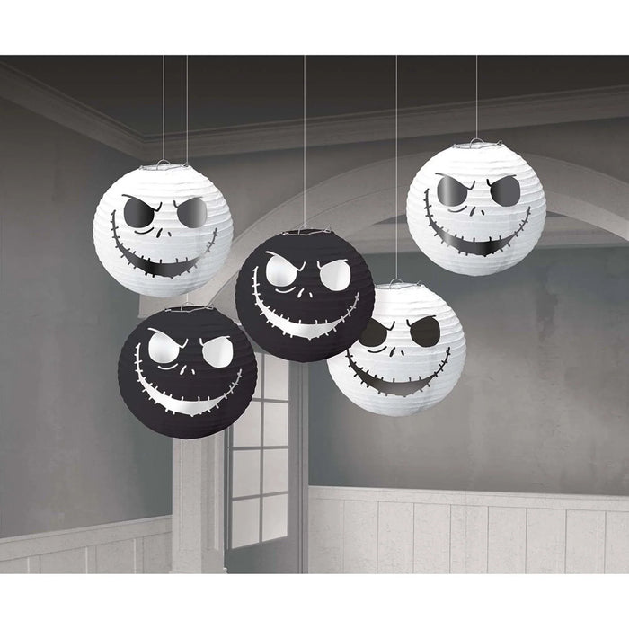 Halloween Nightmare Before Christmas Paper Lanterns | 5ct - Zurchers