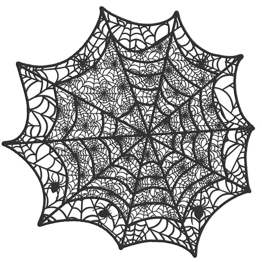 Halloween Plastic Spiderweb Placemat | 1ct - Zurchers