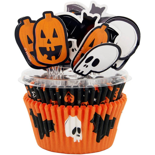 Halloween Skull, Bat and Pumpkin cupcake Kit | 72 ct - Zurchers