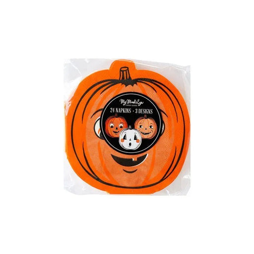 Halloween Vintage Pumpkin Beverage Napkins Set | 24Ct - Zurchers