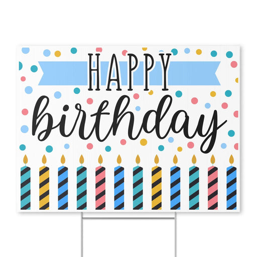 Happy Birthday Dots Yard Sign 24" x 18" | 1 ct - Zurchers