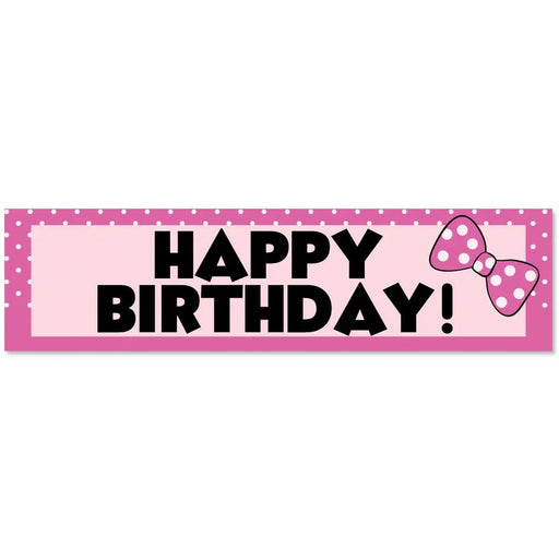 Happy Birthday Girl Mouse To - Go Banner 50" x 13" | 1ct - Zurchers