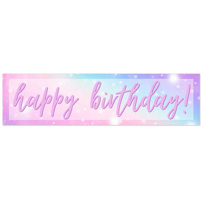 Happy Birthday Shimmering Stars To - Go Banner 50" x 13" | 1ct - Zurchers