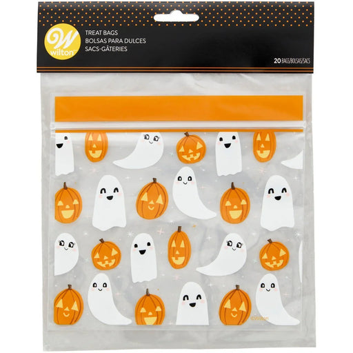 Happy Halloween Resealable Ghost and Pumpkin Treat Bags | 20 - Count - Zurchers