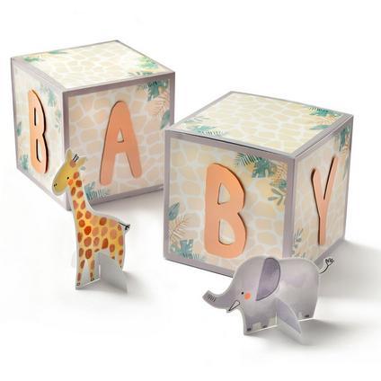 Hello Baby Jungle Blocks Baby Shower Table Decorations | 4pcs - Zurchers