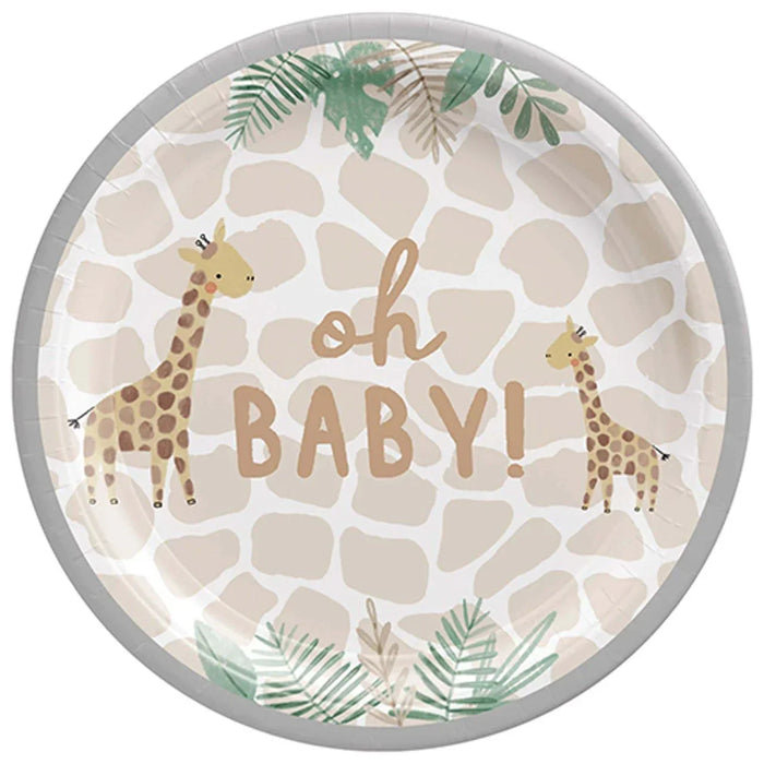 Hello Baby Jungle Dessert Plates 7" | 8ct - Zurchers