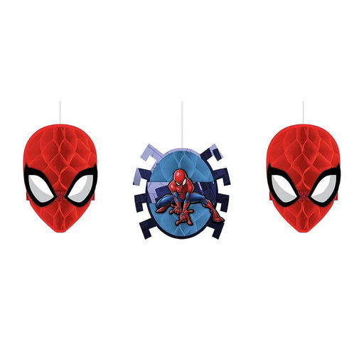 Spider - Man Web Wonder Honeycomb Decorations | 3ct - Zurchers