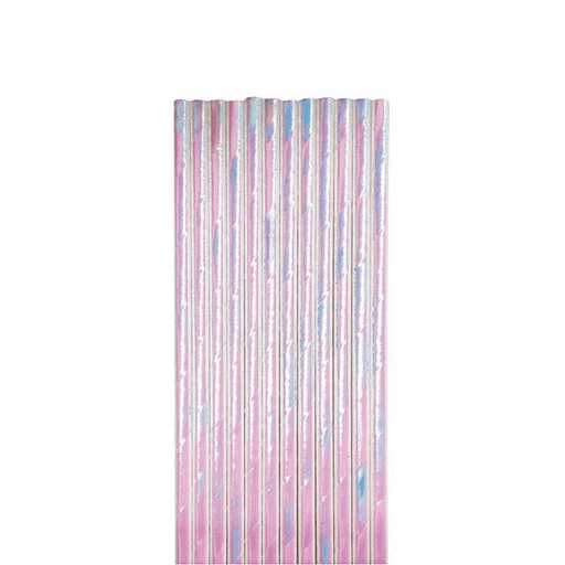 Iridescent Paper Straws 7.75" | 24ct - Zurchers