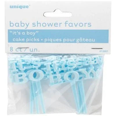 It's A Boy Cupcake Picks | 8 ct - Zurchers